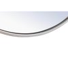 Elegant Decor Metal Frame Round Mirror 24 Inch Silver Finish MR4033S